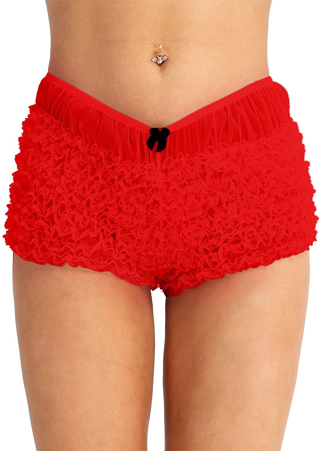 Price:$13.94 MSemis Women's Sexy Ruffle Panties Tanga Dance Bloomers Sissy Booty Shorts Red One Size at Amazon Women’s Clothing store
