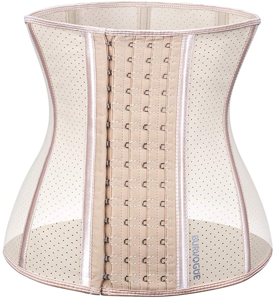 Price:$27.99 Burvogue Waist Trainer Corset for Women-Latex Sport Shaper Girdle Slimming Cincher for Weight Loss at Amazon Women’s Clothing store