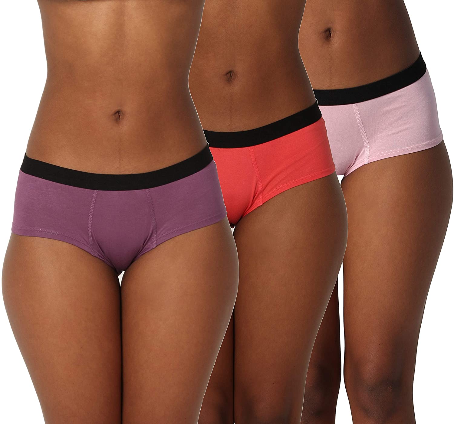 Price:$18.99 EVARI Women's Modal Cheeky Brief Soft Boyshort Panties Underwear Pack of 3 at Amazon Women’s Clothing store
