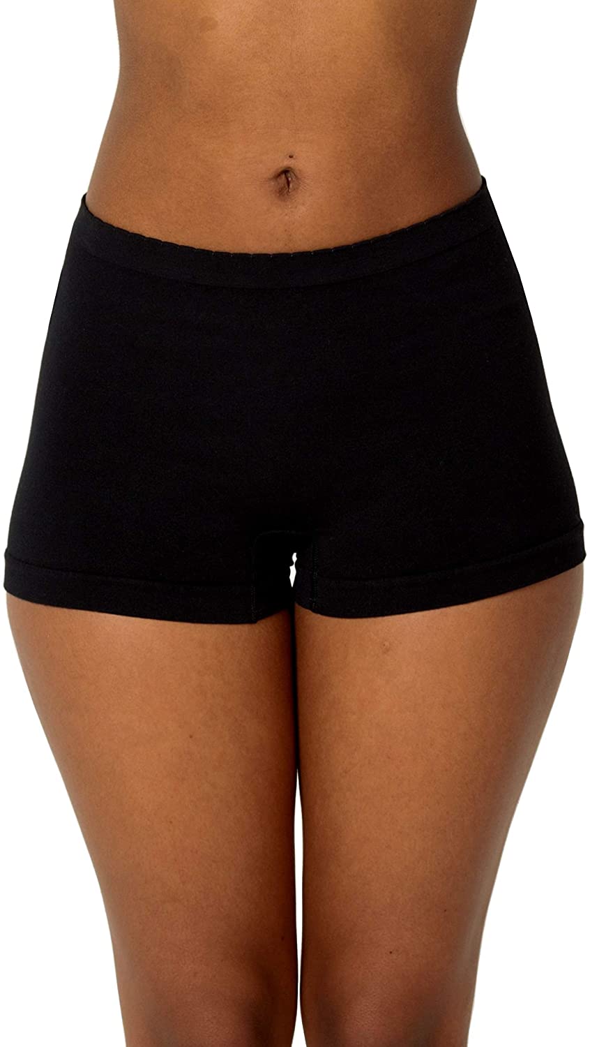 Price:$21.99 EVARI Women's Seamless Second Skin Boyshort Panties Stretch Underwear Pack of 5 OR Pack of 2 at Amazon Women’s Clothing store