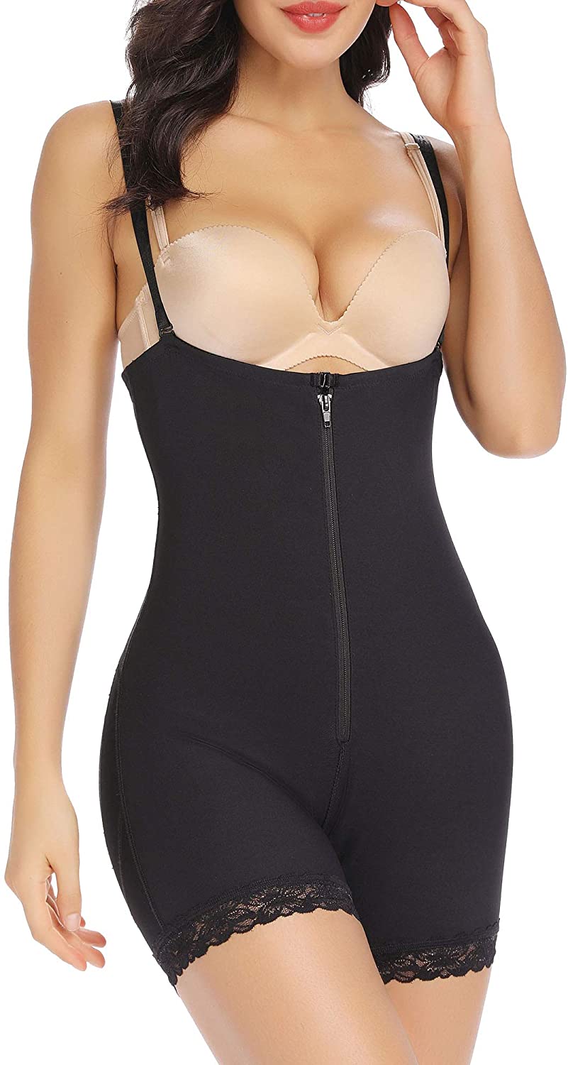 Price:$35.99 Vaslanda Women Full Shapewear Faja Compression Garment Postpartum Waist Trainer After Liposuction Body Shaper at Amazon Women’s Clothing store