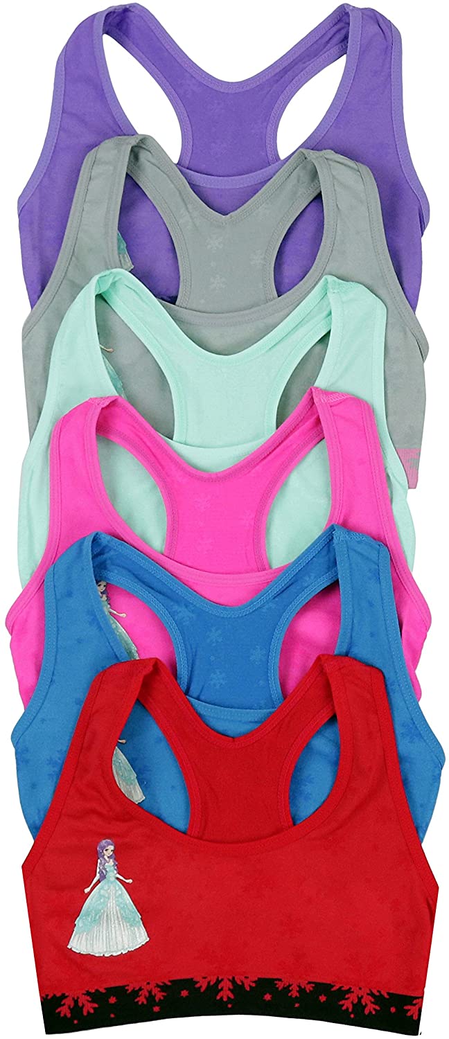 Price:$12.95    ToBeInStyle Girl’s 6 Pack Fun Print Training Bras Top Wire-Free Non-Padded  Clothing
