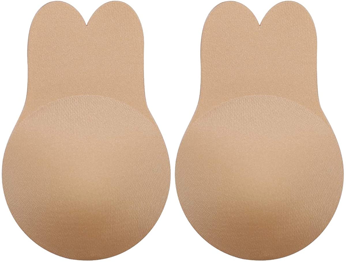 Price:$14.99 CARETOO Strapless Backless Bra, Sticky Self Adhesive Bra Invisible Push Up Reusable Magic Silicone Bras for Women at Amazon Women’s Clothing store