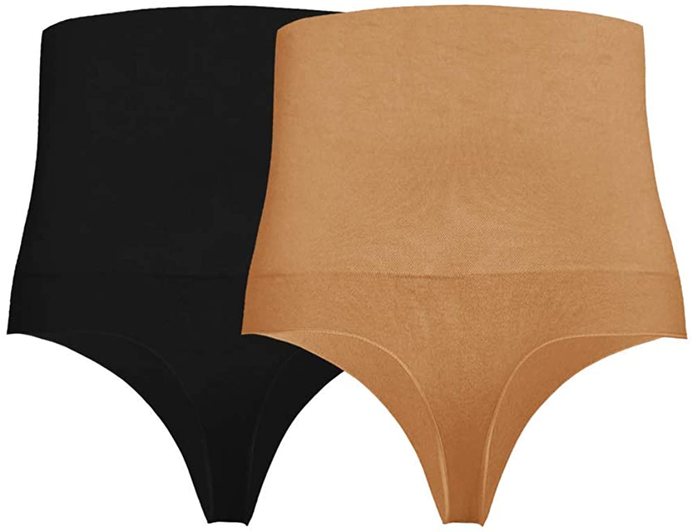 Price:$26.99 CableMax Shapewear Underwear Thongs Briefs Shorts 2 Pack Belly Support Butt Lift at Amazon Women’s Clothing store