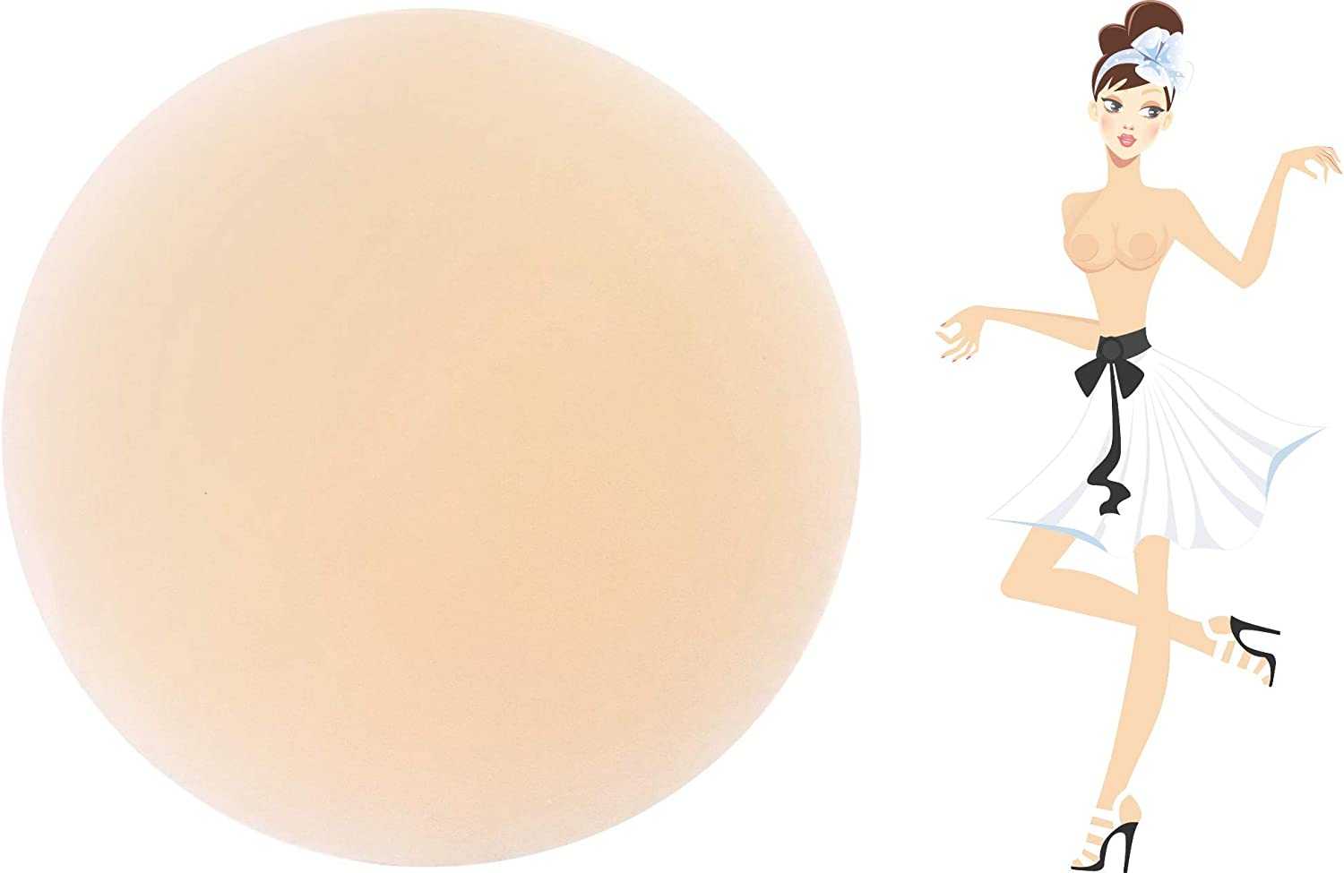 Price:$19.90 Silicone Valley Worlds Best Adhesive Nipple Concealers Razor Thin Nipple Covers at Amazon Women’s Clothing store