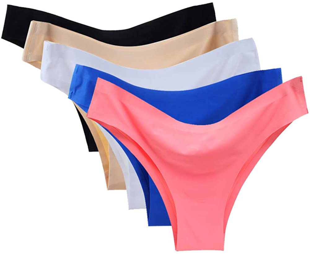 Price:$18.99 Vresqi Underwear Women Hipster Seamless Invisible Bikini Half Back Coverage Panties 5 Pack at Amazon Women’s Clothing store