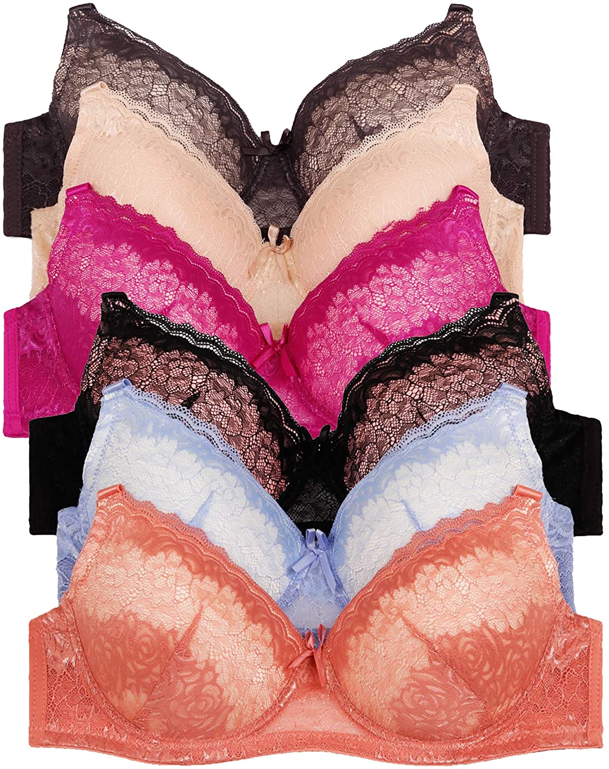 Price:$29.95 2ND DATE Women's D & DD Cup Bras (Packs of 6) at Amazon Women’s Clothing store