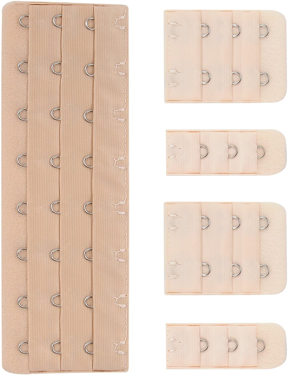 Price:$8.99 Closecret Women’s 3 Rows 3/4 inch Long-line Bra Corset Back Extender 8-14 Hooks (Nude) at Amazon Women’s Clothing store