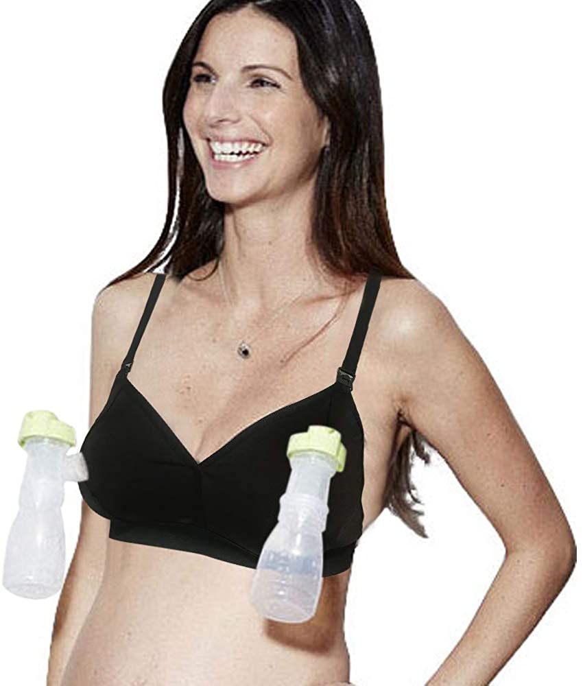 Price:$35.00 The Dairy Fairy Rose Handsfree Pumping & Nursing Bra, Nurse, Pump or Both, Wireless, Fits All Pumps at Amazon Women’s Clothing store