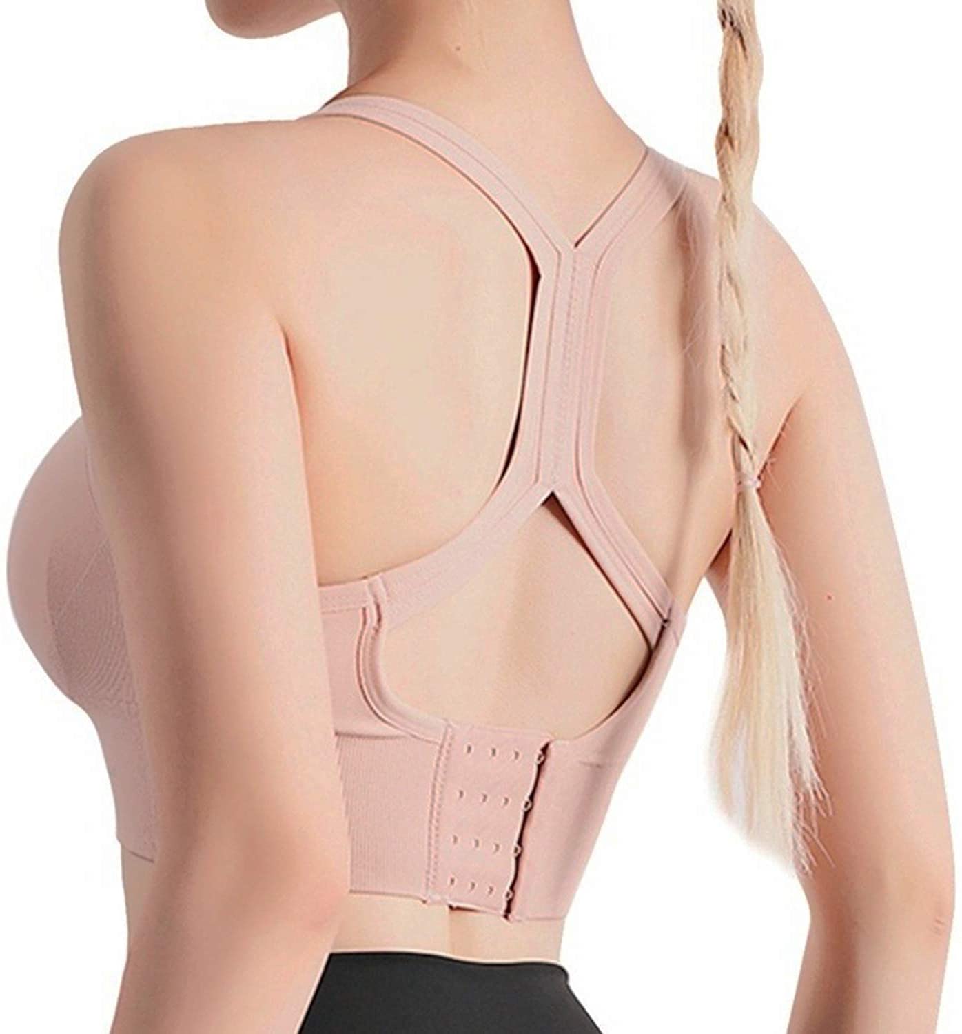 Price:$10.12 Ruzixt Removable Padded Sports Bra for Women Push up Support Racerback Tank Top Fitness Shockproof Work Out Yoga Bra at Amazon Women’s Clothing store