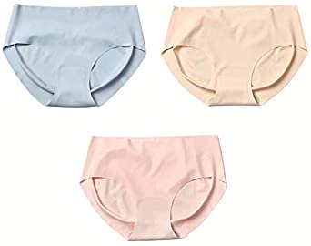 Price:$5.99 Yoaoo 3 Pack of Women's Invisible Seamless Bikini Underwear Womens Briefs Hipster Panties for Women at Amazon Women’s Clothing store