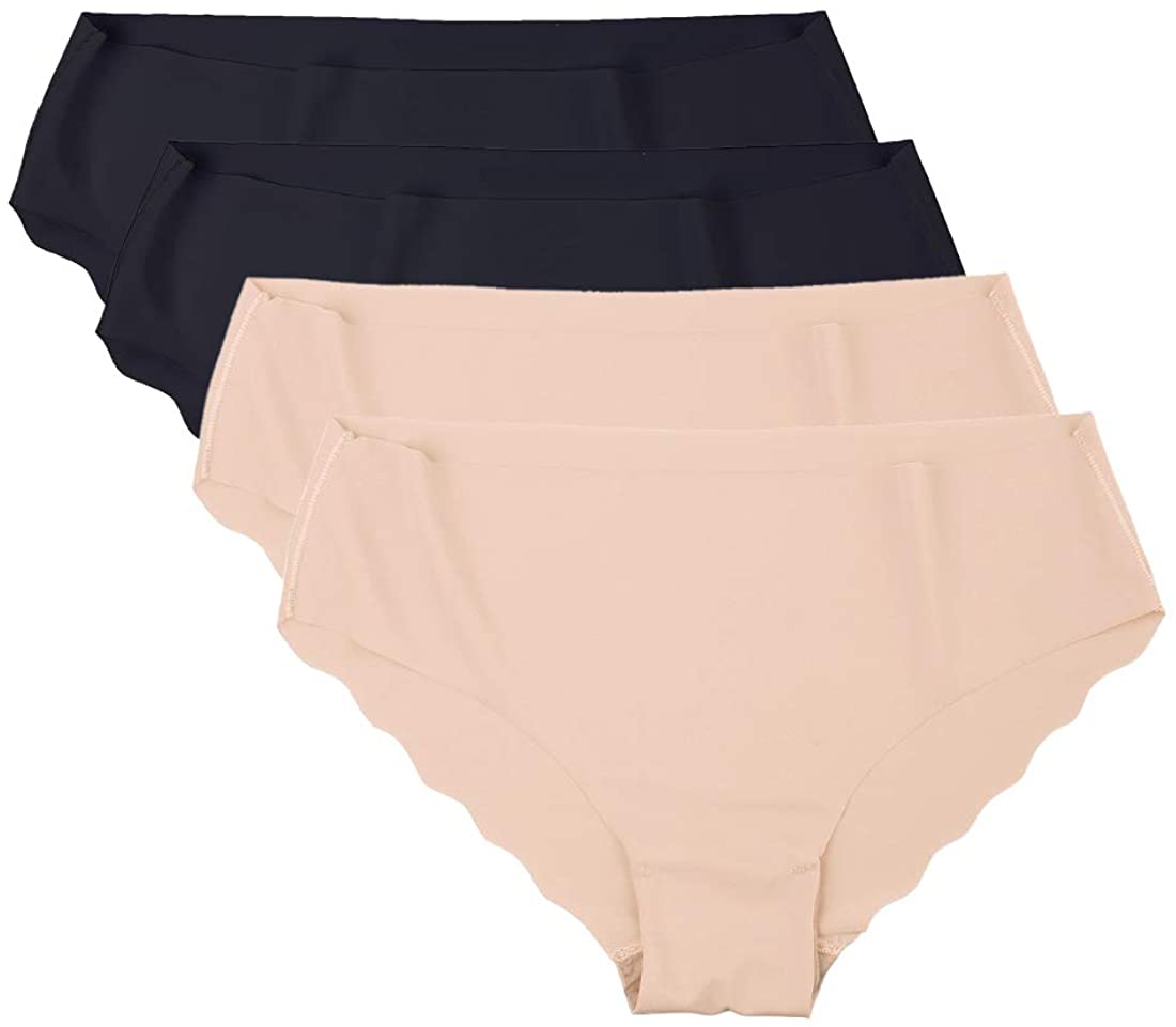 Price:$8.99    iMucci 4 Pack Seamless Underwear High Waist Bikini Cotton Panties for Women  Clothing