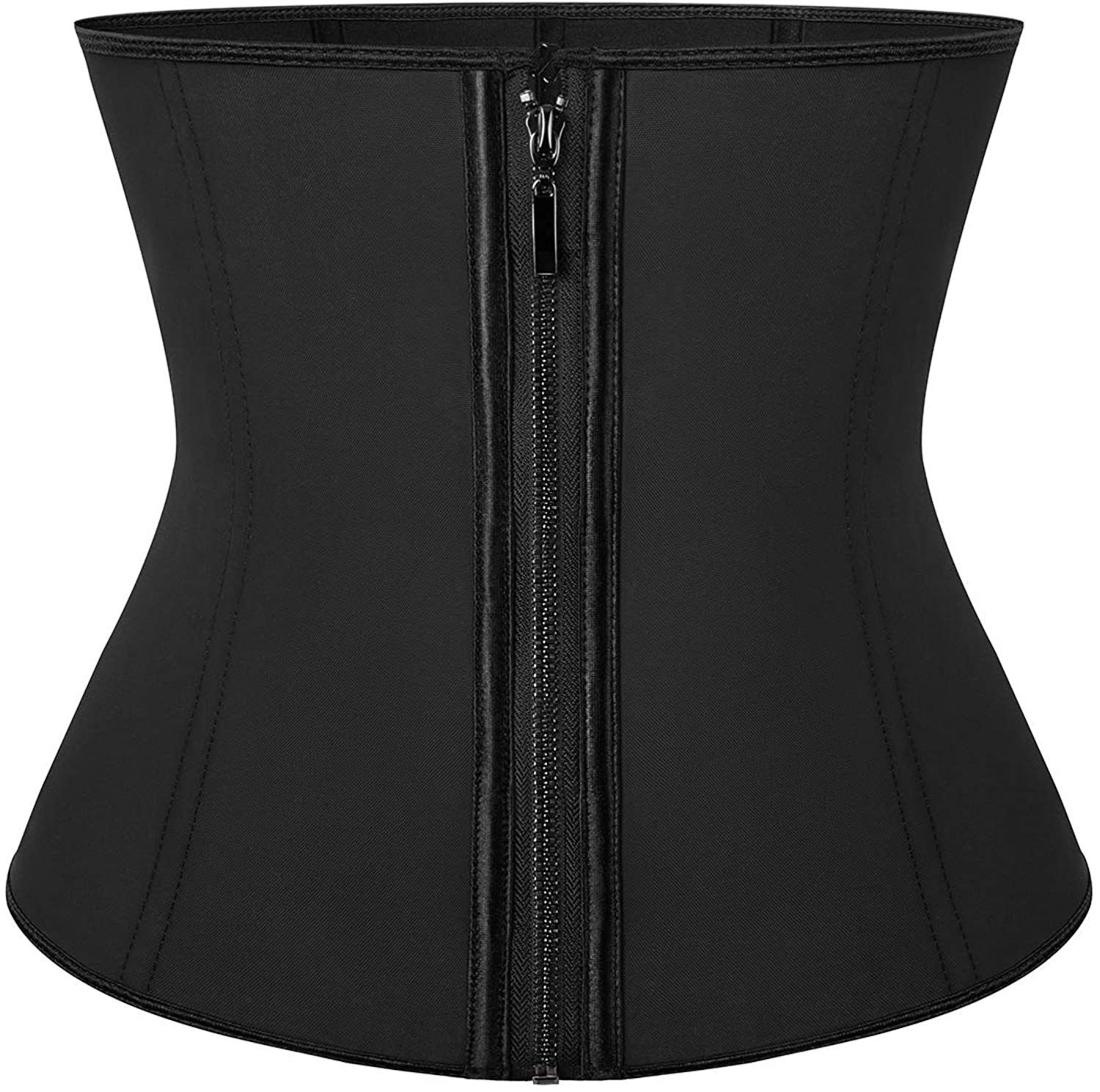 Price:$26.99 SLIMBELLE Latex Waist Trainer Corset Hourglass Cincher for Women, Underbust Waist Shaper Sport Girdle Weight Loss at Amazon Women’s Clothing store
