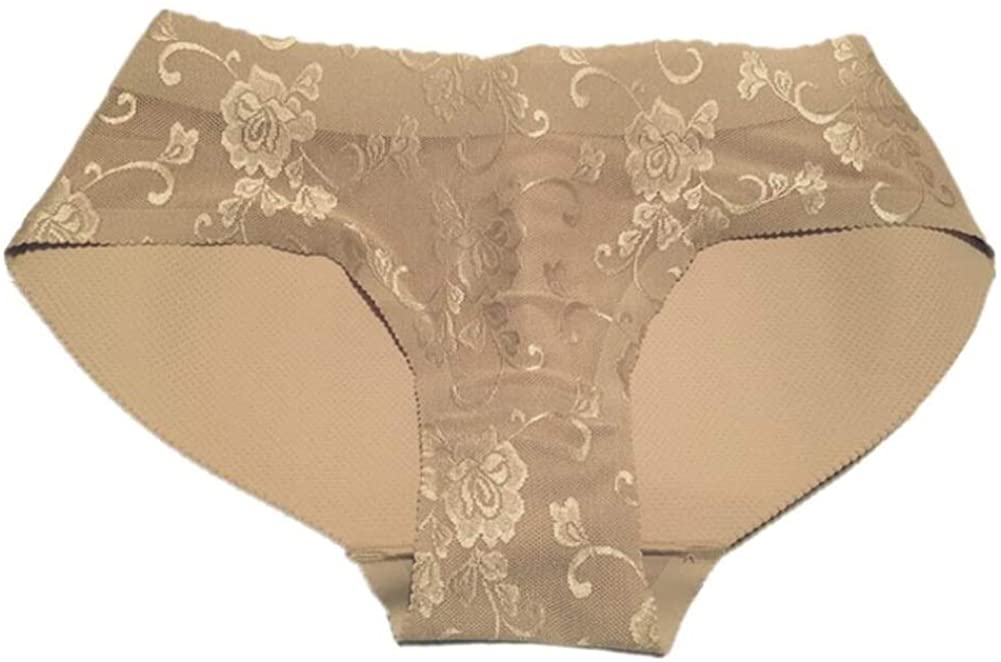 Price:$9.99 Padded Panties for Women Seamless Women's Underwear Shapewear Briefs (Flesh-Colored Lace) at Amazon Women’s Clothing store