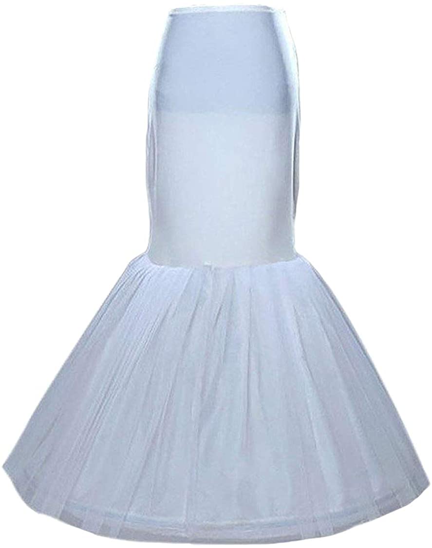 Price:$19.99 SISJULY Women's Underskirt Trumpet Floor Length Mermaid Wedding Petticoat Slips for Bridal (White, One Size) at Amazon Women’s Clothing store