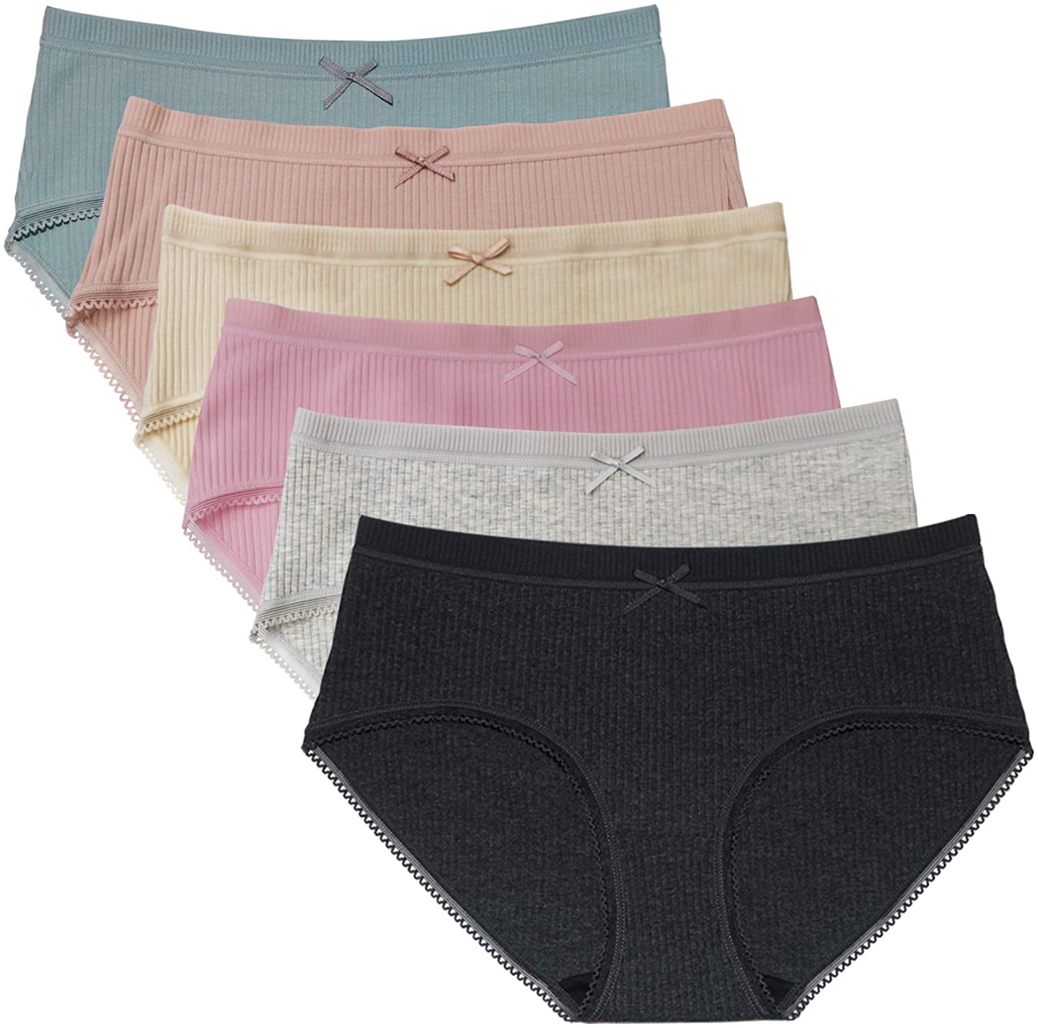 Price:$18.99 Women's Lace Underwear Panties Hipster Bikini Cotton Soft Briefs - 6 Pack at Amazon Women’s Clothing store