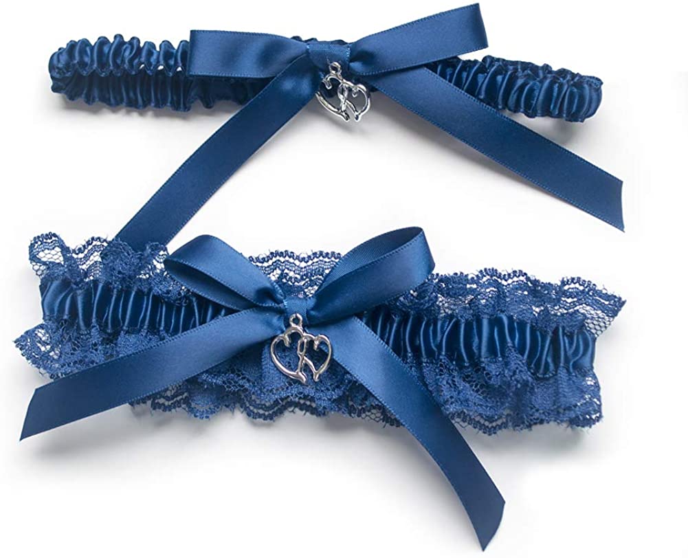 Price:$9.79    ProYearn Lace Wedding Garter Belts for Bride, Women Garter Set for Wedding Prom, Stretchable Lace Leg Rings for Women (D. Blue)  Clothing