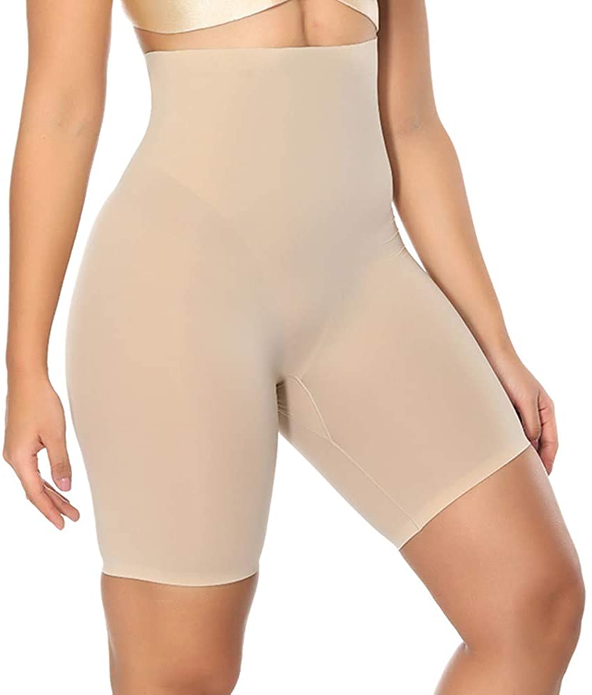 Price:$8.98 KINJOHI Women Shapewear Tummy Control Body Shaper High Waist Seamless Thigh Slimmer at Amazon Women’s Clothing store