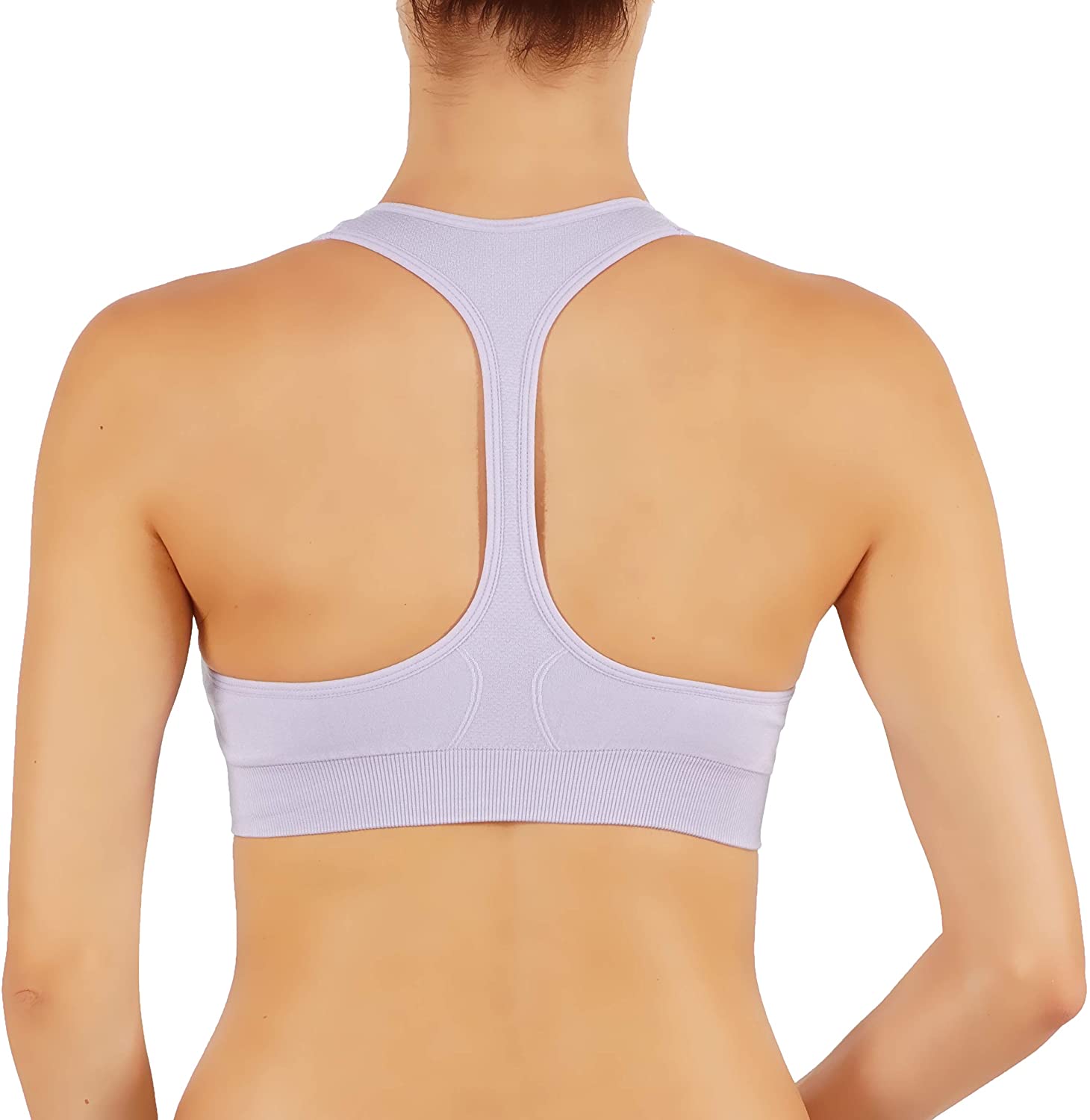 Price:$13.55 Bise Women's Yoga Top Sports Bra Removable Padding Race T-Back at Amazon Women’s Clothing store