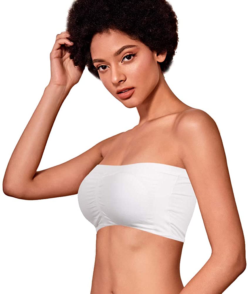 Price:$8.99 DD DEMOISELLE Everyday Bra, Women's Full Figure Wirefree Padded Support Bra Breathable Comfy Strapless Basic Sports Bra Student Tube Bra for Juniors Nursing Cami Yoga Wedding Everyday Use 1 PK White S at Amazon Women’s Clothing store