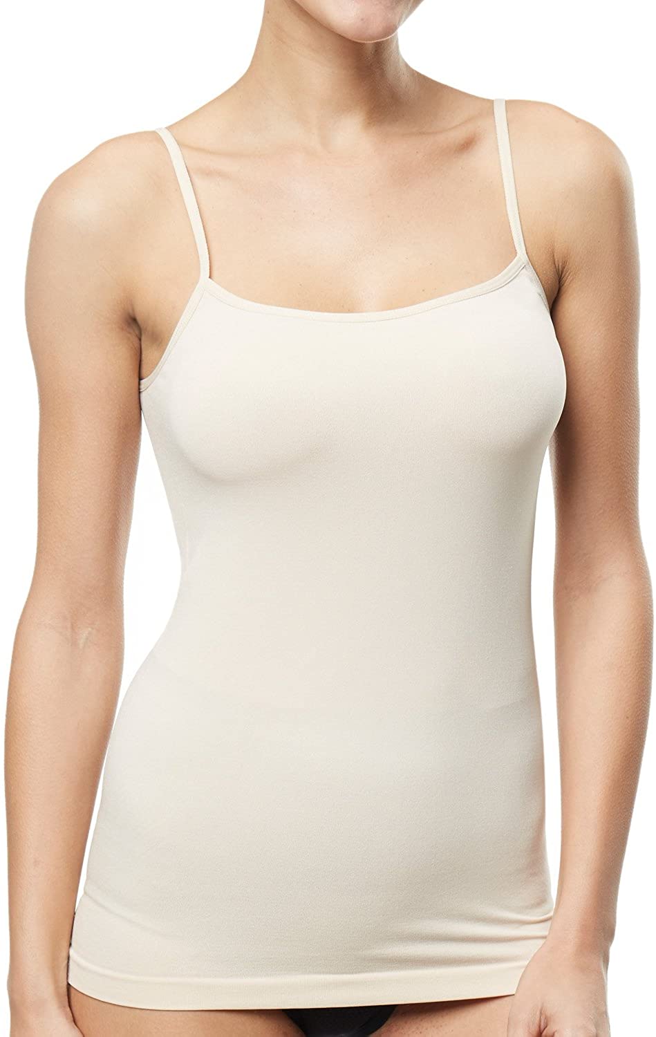 Price:$6.99 KHAYA Women's Ultra Soft Camisole Spaghetti Strap Tops Basic Cami Tanks at Amazon Women’s Clothing store