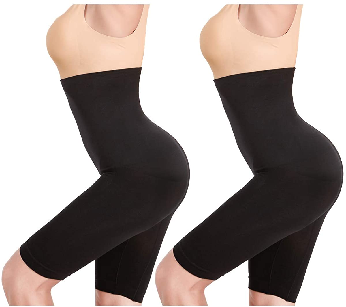 Price:$20.99 EUYZOU Womens Tummy Control Shapewear Body Shaper - Comfy Seamless High Waist Butt Lifter Thigh Silmmer Shorts S-4XL at Amazon Women’s Clothing store