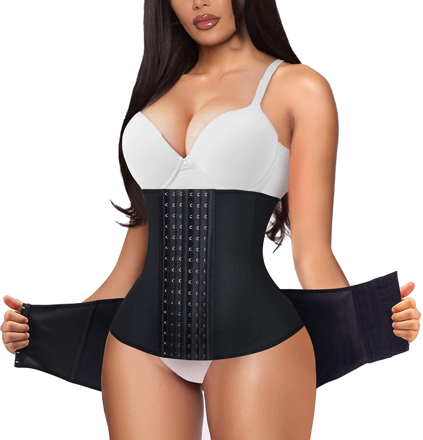 Price:$16.99 CYDREAM Women 2 in 1 Waist Trainer Postpartum Belly Pelvis Belt Tummy Control Cincher Corset Girdle Body Shaper at Amazon Women’s Clothing store