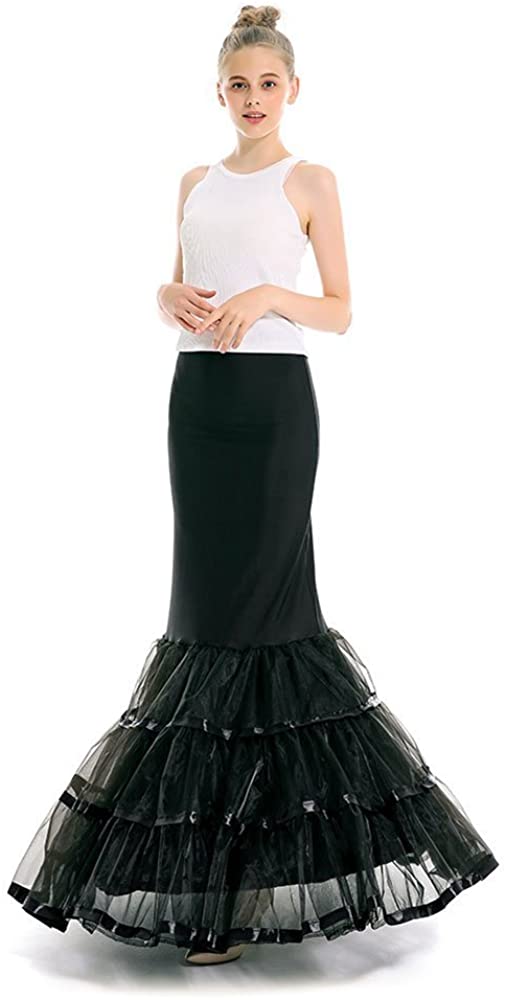 Price:$17.99 Womens One Hoop Floor Length Trumpet Mermaid Wedding Dress Petticoat at Amazon Women’s Clothing store