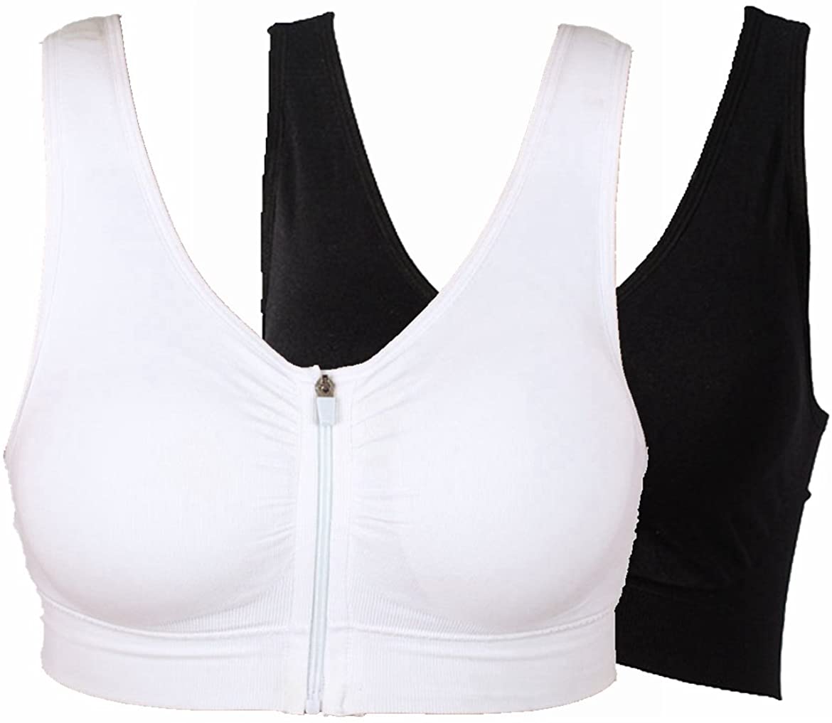 Price:$9.99 Women's Front Zipper Closure Sports Bra High Impact Support Racerback Workout Bras at Amazon Women’s Clothing store