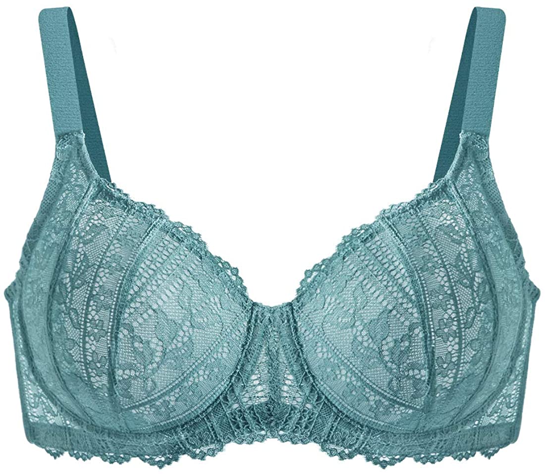 Price:$15.99 HSIA Women's Underwire Unpadded Bra Minimizer Full Bust Bra Plus Size Sheer Bra Sexy Lace Unlined Bra 34C-44DDD at Amazon Women’s Clothing store