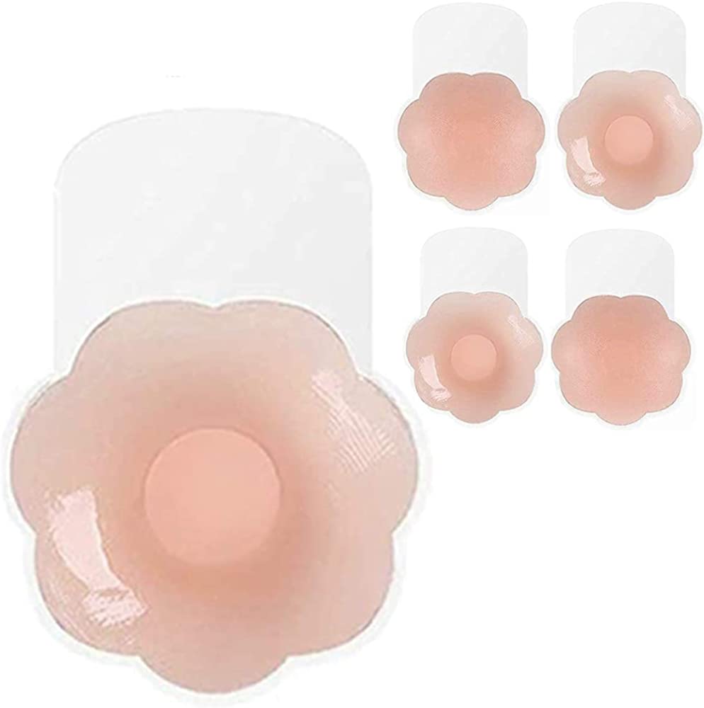 Price:$13.88    Nippleless Covers,Silicon Breast Lift Reusable Pasties Nipple Covers Stickers 4.3inch 2Pack  Clothing