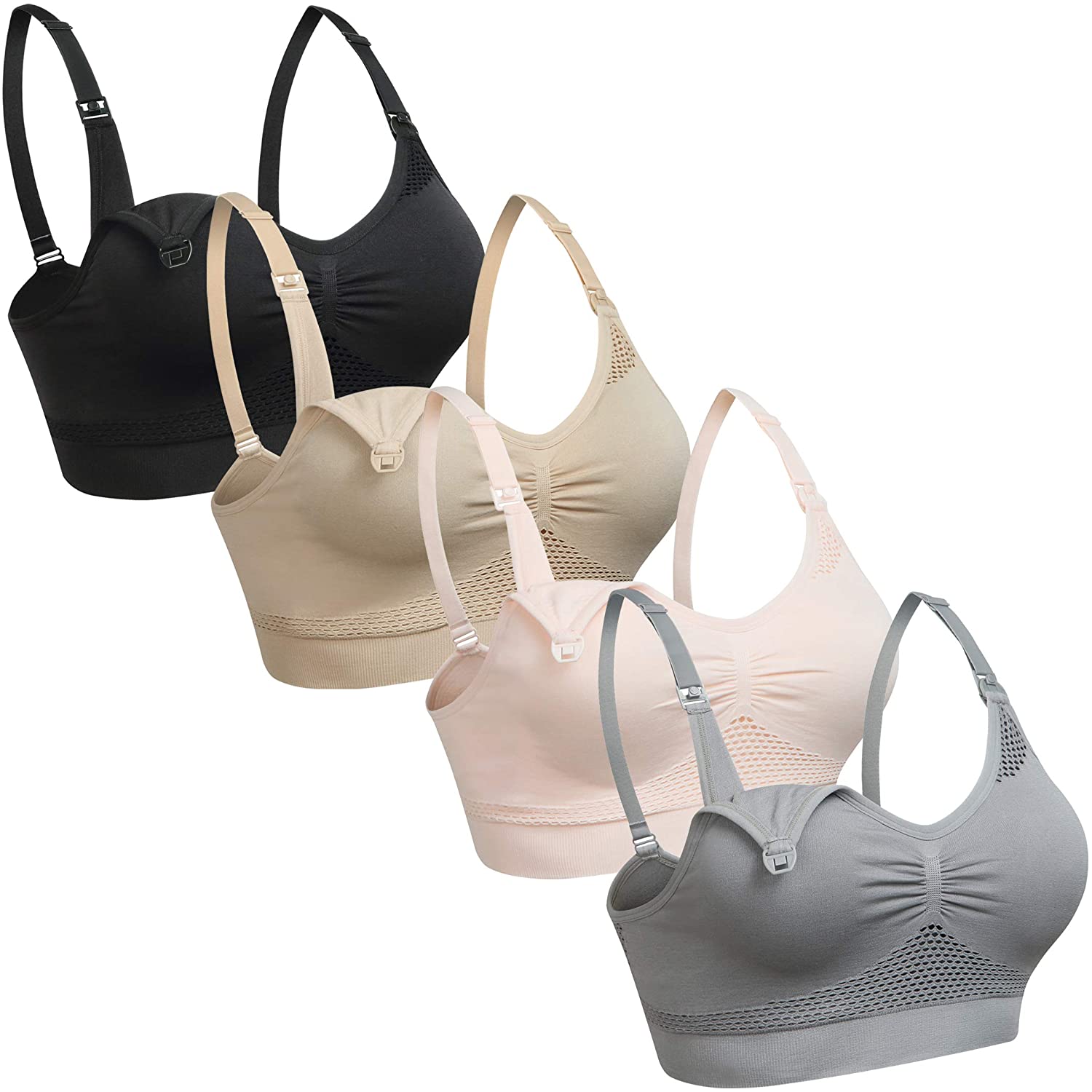 Price:$23.99 GXXGE Womens Push Up Nursing Bra Seamless Maternity Bra Sleeping Maternity Bralette for Breastfeeding at Amazon Women’s Clothing store