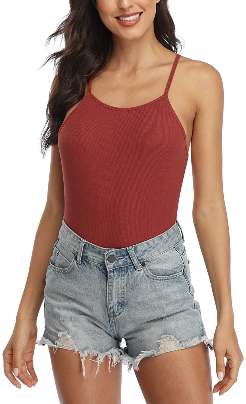 Price:$15.99 V FOR CITY Women Sleeveless Rayon Cami Shelf Bra Tank Top with Adjustable Straps at Amazon Women’s Clothing store