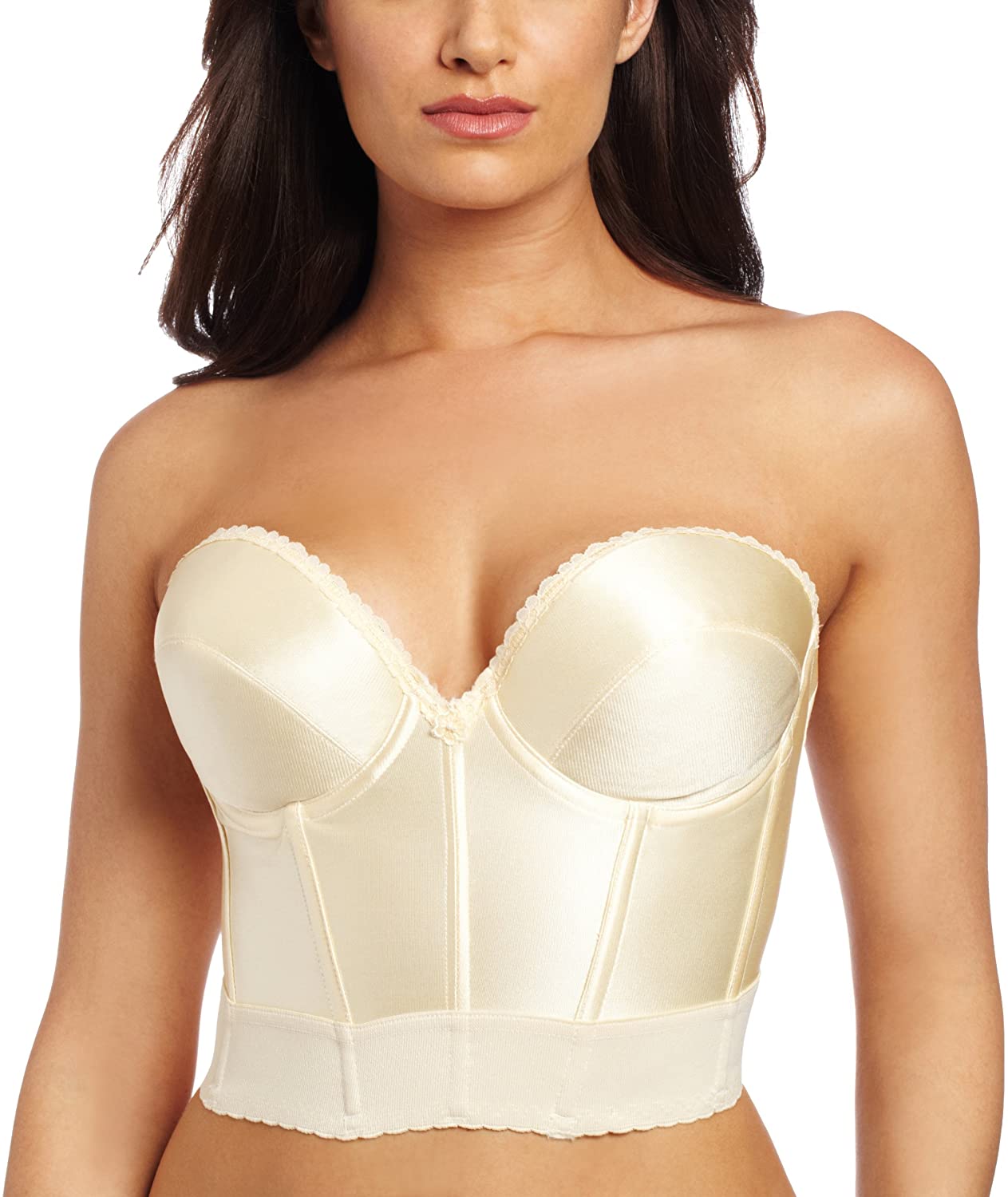 Price:$39.90 Carnival Women's Low Plunge Longline Strapless Bra, Champagne, 38D at Amazon Women’s Clothing store  Bras