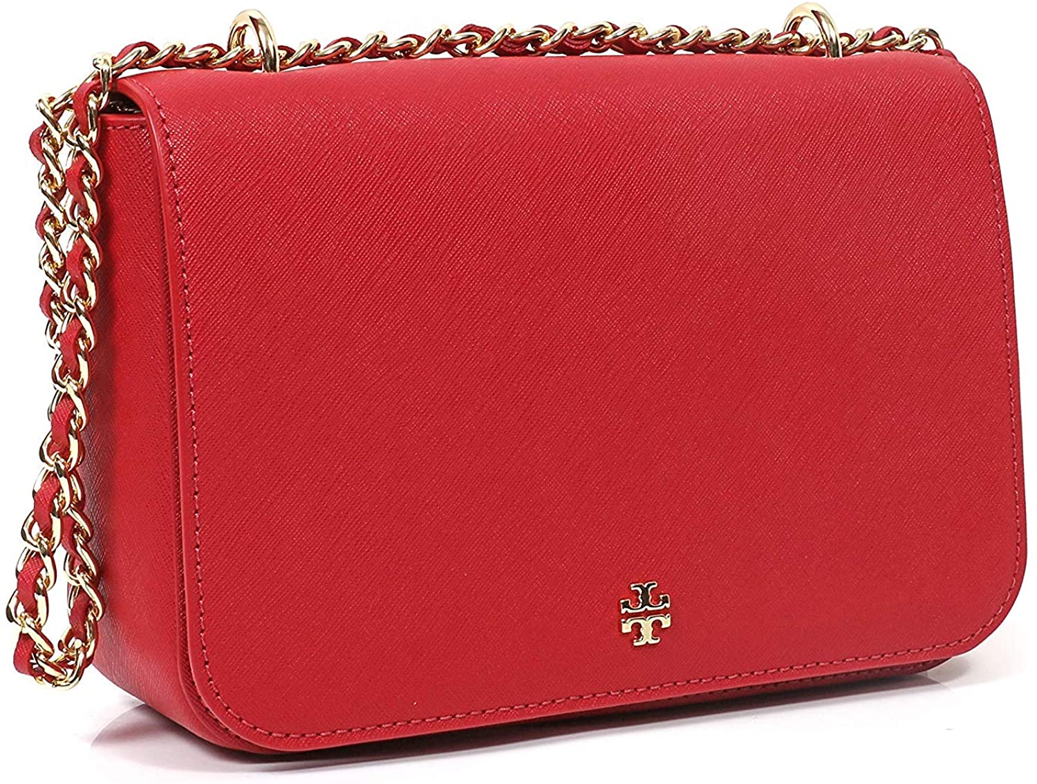 Price:$399.00 Tory Burch Emerson Adjustable Shoulder Bag (Poppy Orange)  Handbags   