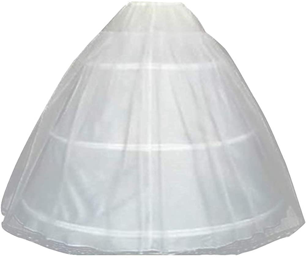 Price:$18.99 Abaowedding Women's Petticoat Crinoline Underskirt Half Slips Hoop Skirt for Wedding Gown White One Size at Amazon Women’s Clothing store