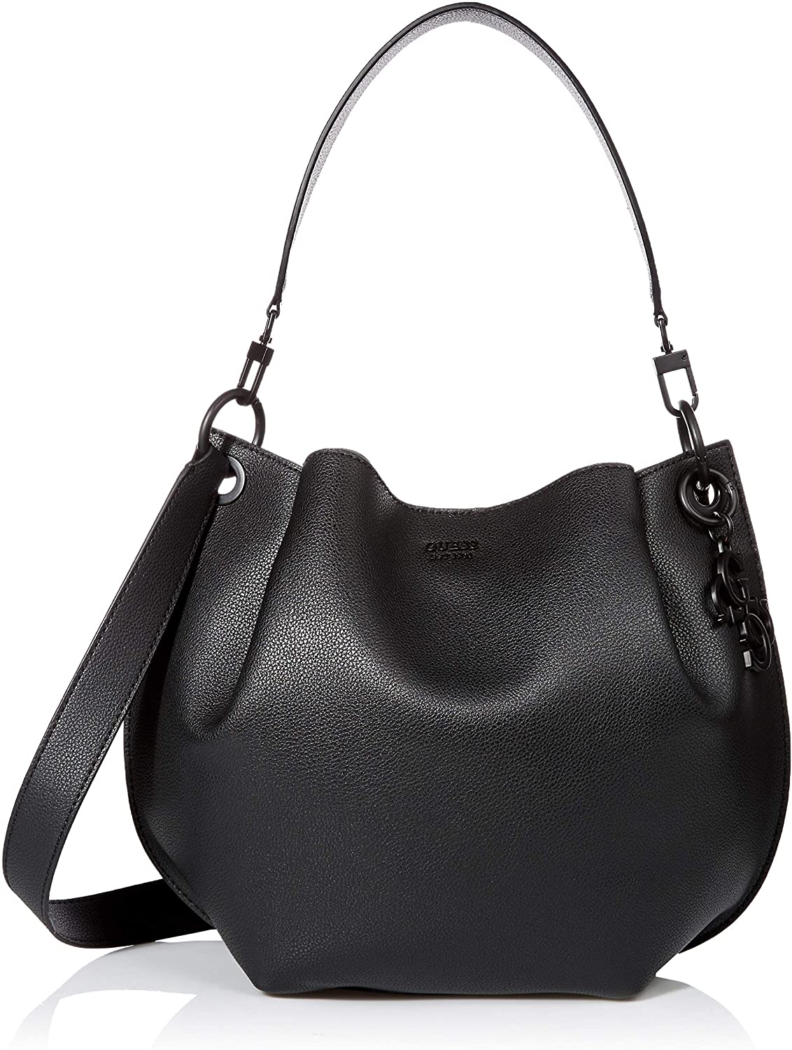 Price:$85.27    GUESS Digital Matte Hobo, black  Clothing