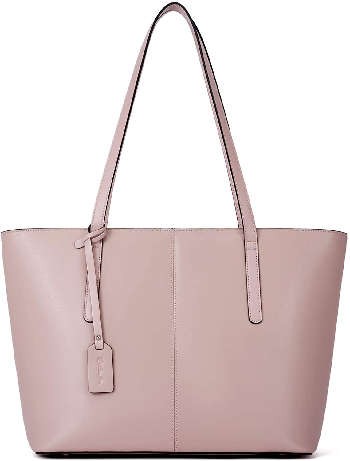 Price:$59.99    BOSTANTEN Women Handbag Genuine Leather Tote Shoulder Purses Pink  Clothing