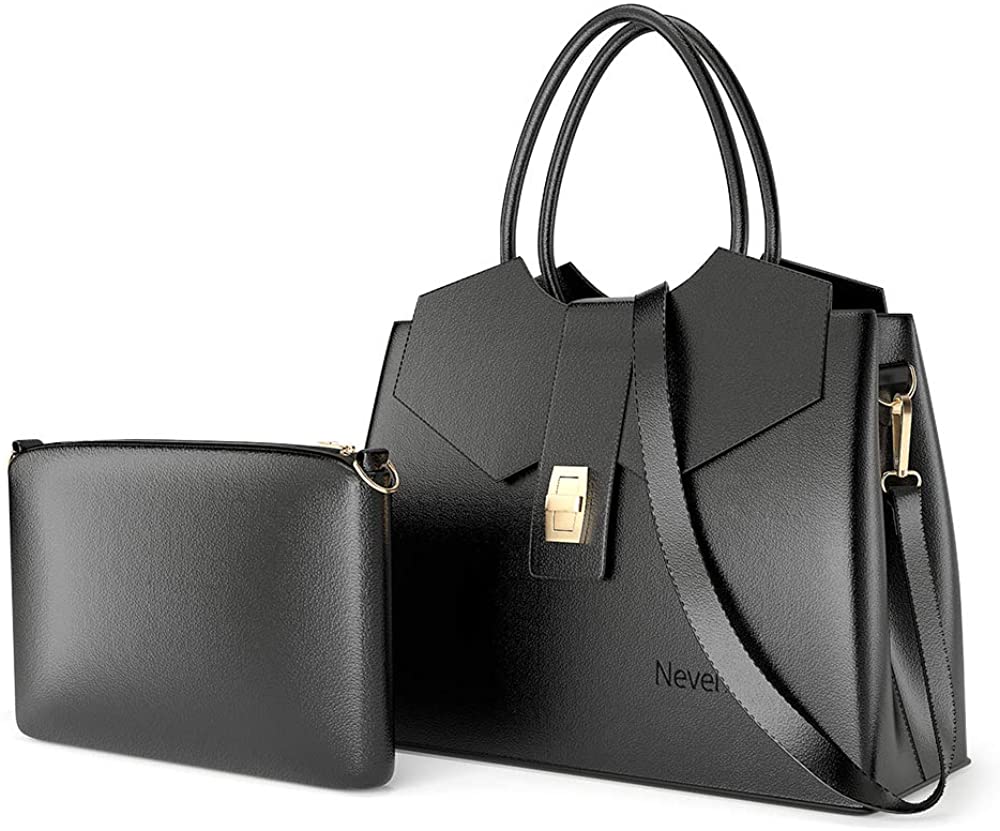 Price:$0.00    Nevenka Women’s Tote Shoulder Handbag, PU Leather Fashion Satchel Purse Bag for Women with Adjustable Shoulder Strap (Black)  Clothing