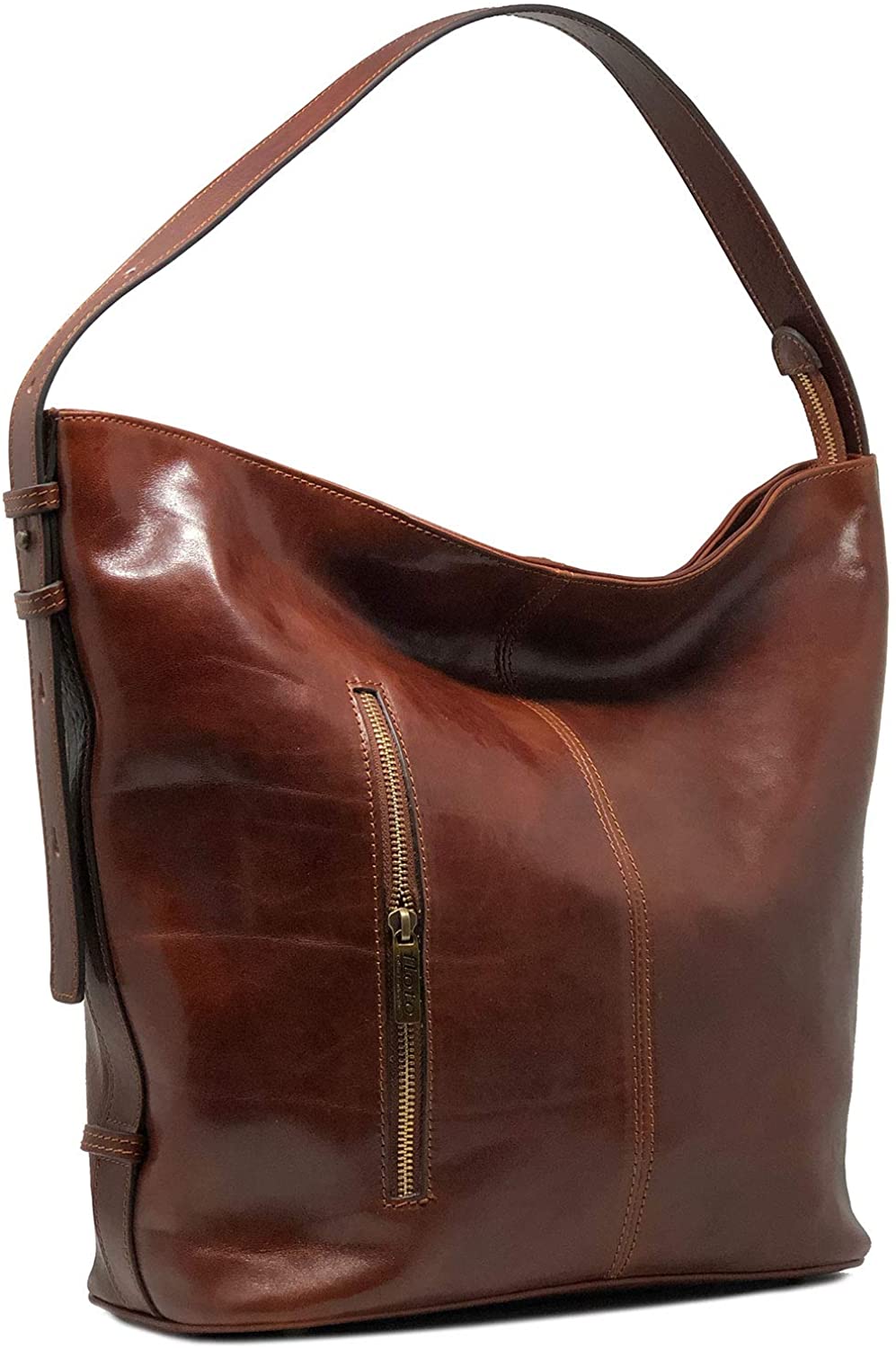 Price:$174.30    Floto Sardinia Leather Tote Bag Convertible Shoulder Strap Women's Bag (Vecchio Brown)  Clothing