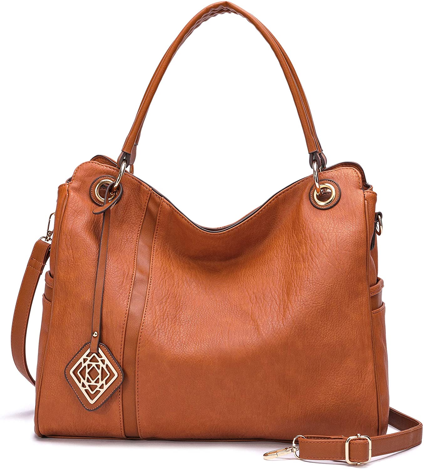 Price:$27.99    Women Handbag,Tote Hobo Bags Leather Shoulder Bag with pocket Ladies Work Bags Oversize Top-Handle Purse(Tan)  Clothing