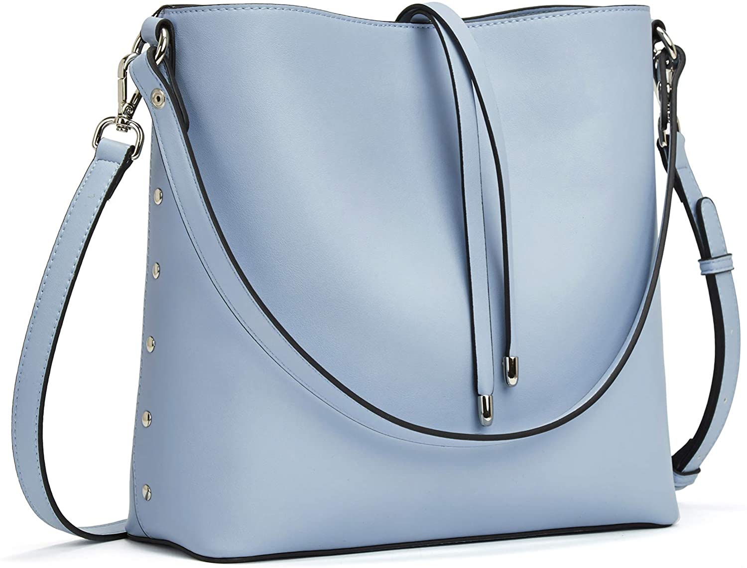 Price:$39.99    WESTBRONCO Women Handbags Vegan Leather Designer Shoulder Tote Purse Casual Hobo Crossbody Bucket Bags  Clothing