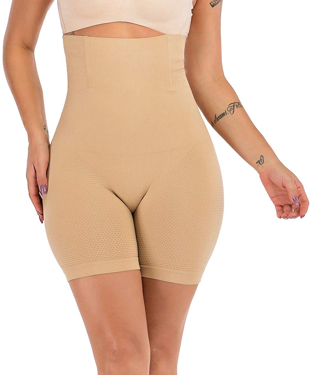 Price:$13.99 FLORATA Women Tummy Control Body Shaper Shorts - High Waist Thigh Slimmer Panties Shapewear at Amazon Women’s Clothing store