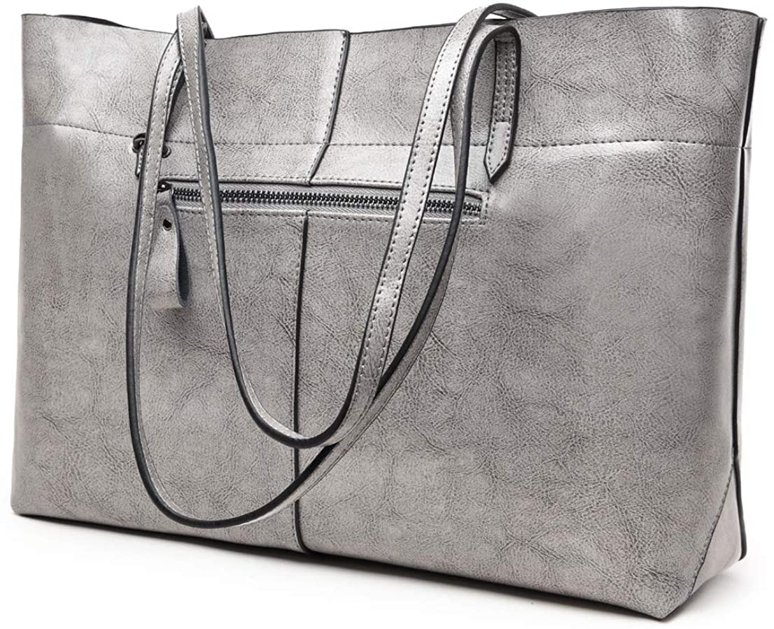 Price:$47.99    Covelin Women's Handbag Genuine Leather Tote Shoulder Bags Soft Hot Grey  Clothing