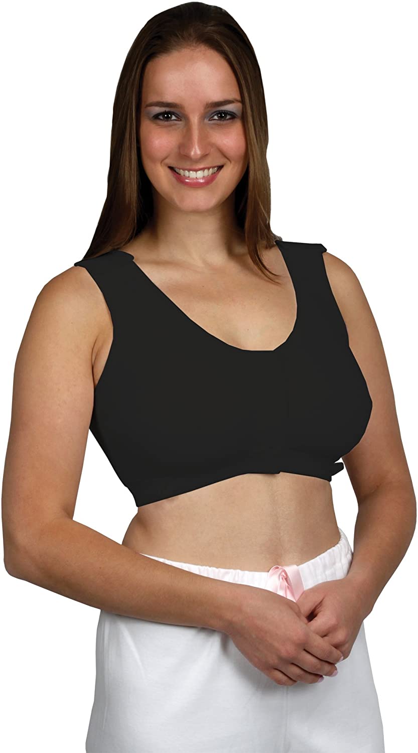 Price:$42.00 Gentle Touch Post-Surgical Surg-Ease Bra #471-V XLarge, Hook & Loop, Black at Amazon Women’s Clothing store