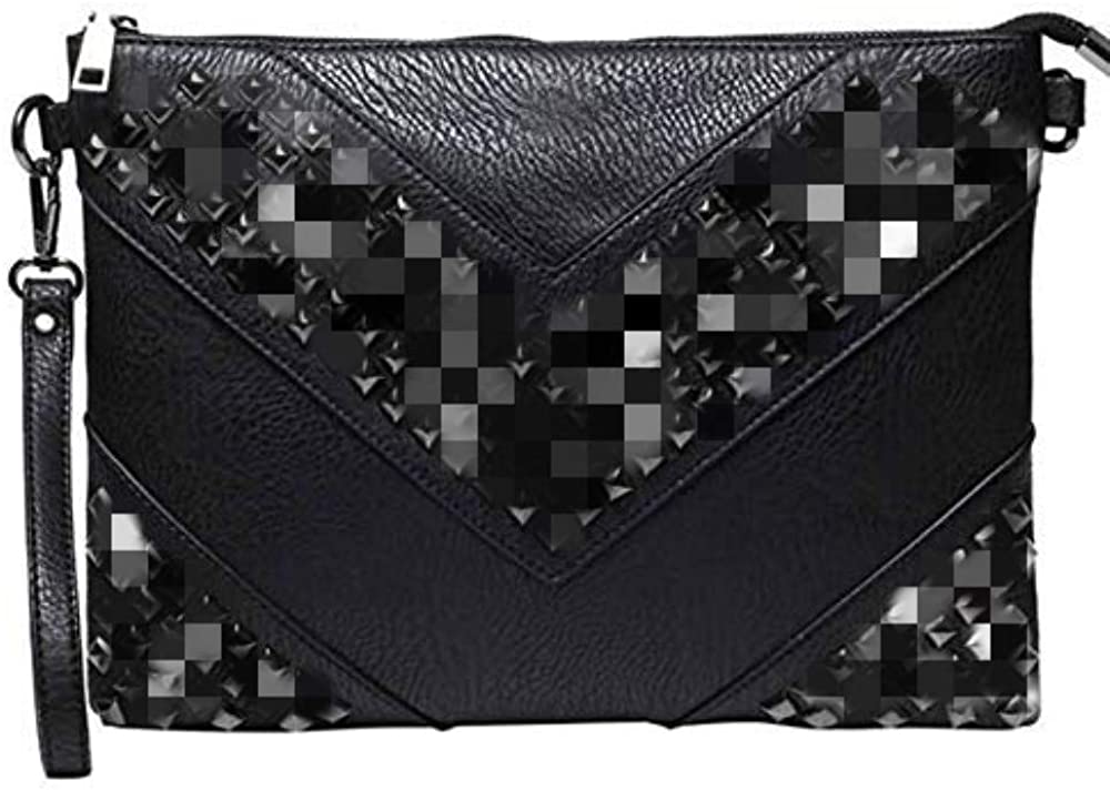 Price:$0.00 Downupdown Ladies Punk Spike Skull Rivet Clutch Bag Handbag Small Shoulder Bag Women's Designer Evening Party Purses  Handbags   