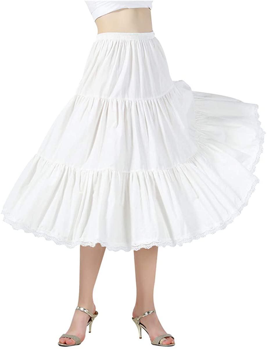 Price:$20.99 Half Slip Skirt Extender with Lace Underskirt 100% Cotton S/M/L Black Ivory at Amazon Women’s Clothing store