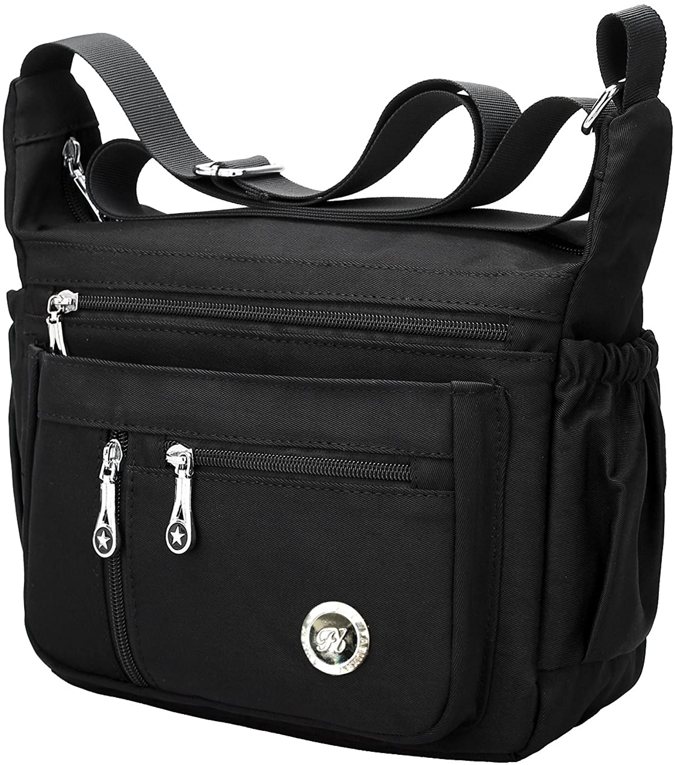Price:$18.99 Fabuxry Purses and Shoulder Handbags for Women Crossbody Bag Messenger Bags (Black)  Handbags   