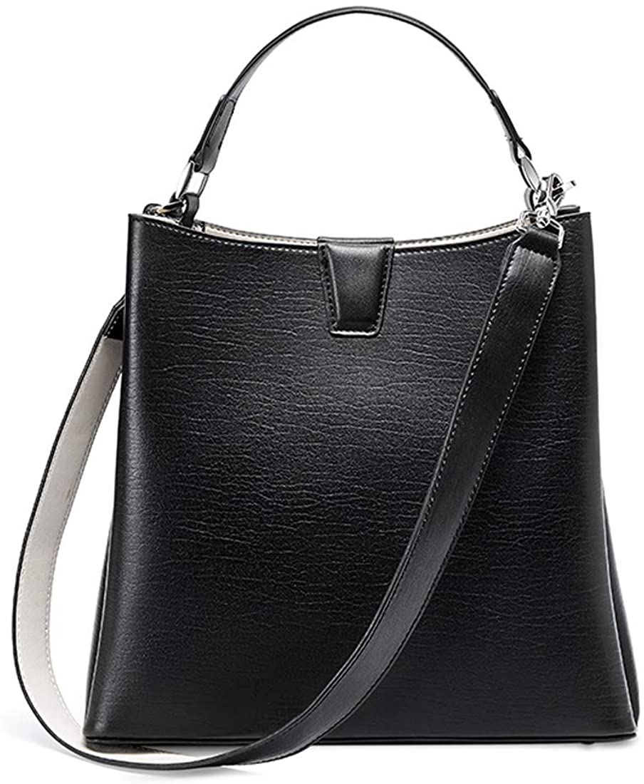 Price:$55.90    Heshe Leather Womens Handbags Tote Top Handle Bucket Bag Shoulder Bags Satchel Ladies Purses Crossbody Bag (Black)  Clothing