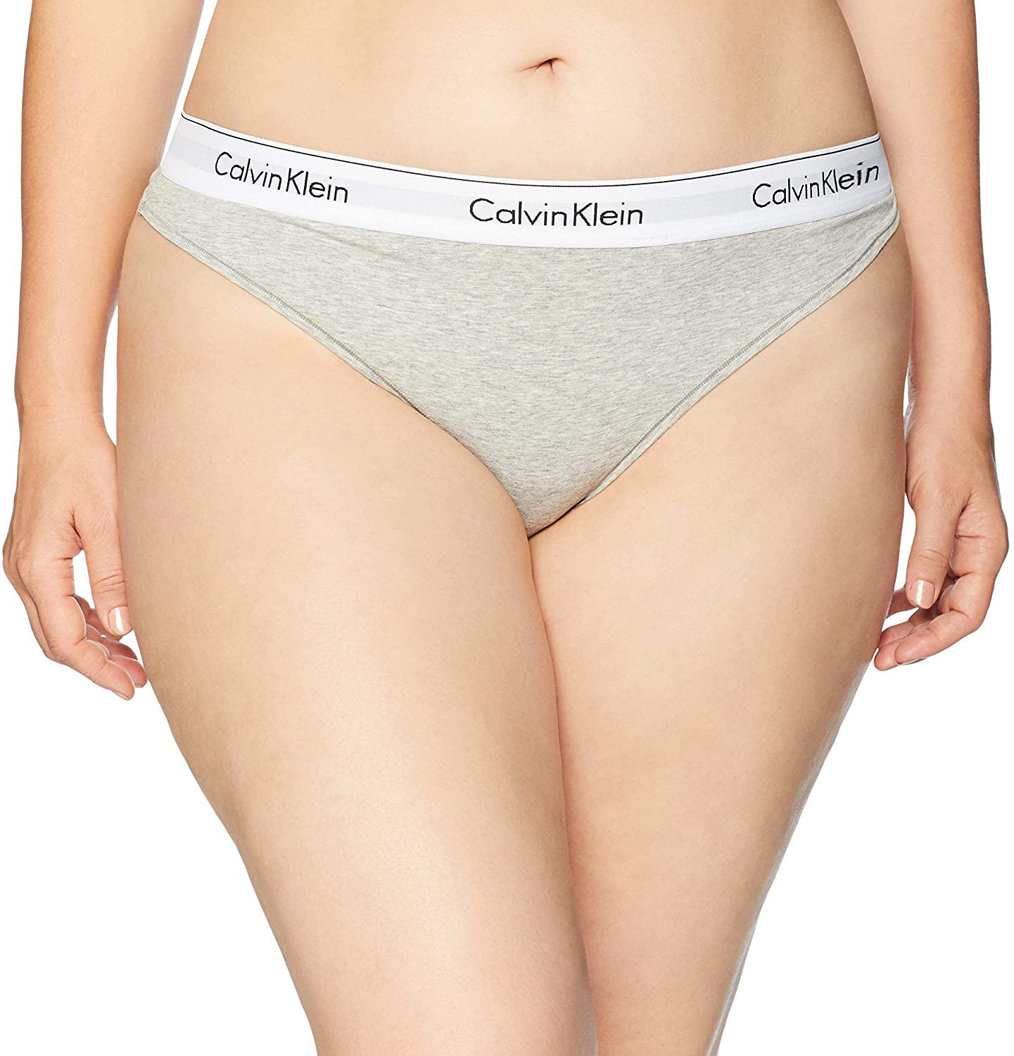 Price:$10.00    Calvin Klein Women's XS-XL Modern Cotton Thong Panty, Grey Heather, Medium  Clothing